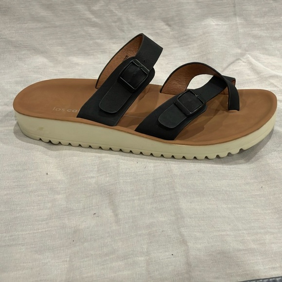 Los Cabis Shoes - Los Cabos women’s Nin Black Double adjustable Strap Sandals size 40  (9- 9.5)